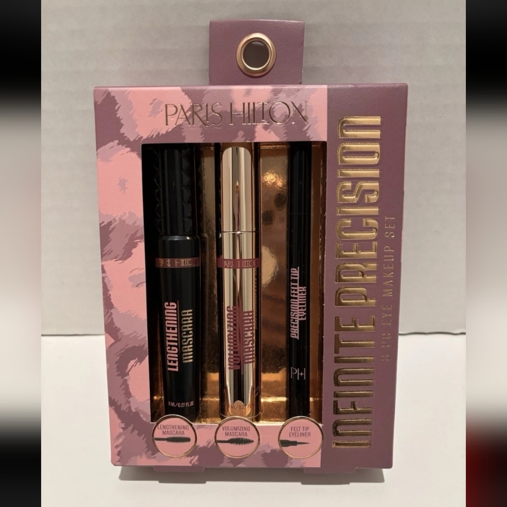 Paris Hilton Infinite Precision Eye Makeup Set - 2 Mascaras And 1 Eyeliner